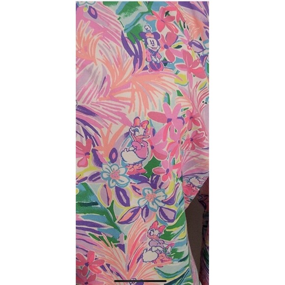 Disney Parks Lilly Pulitzer Jacket XSmall 3/4 Zip Pullover Dreamin Minnie… - Picture 5 of 7
